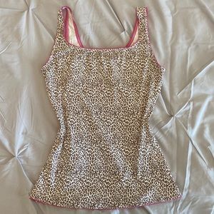 y2k leopard print tank
